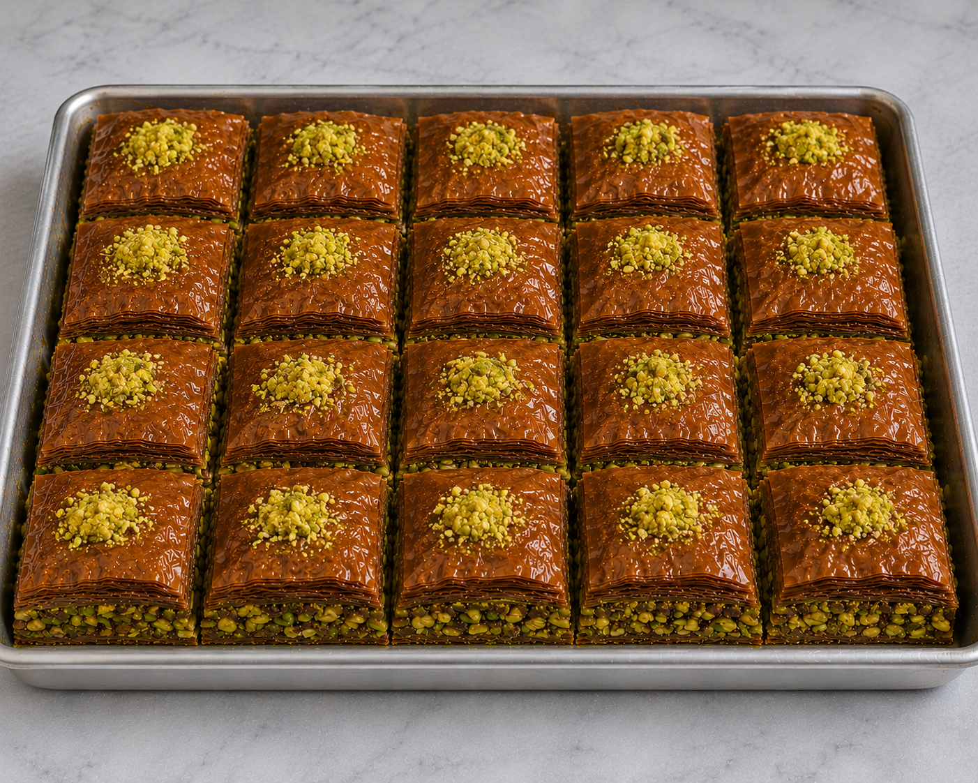 Pistachio Chocolate Baklava ￼