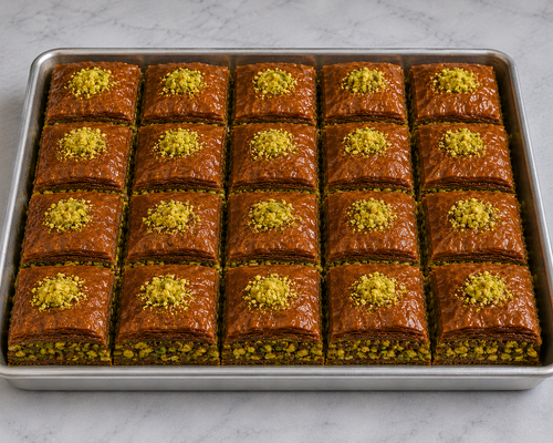 Pistachio Chocolate Baklava ￼