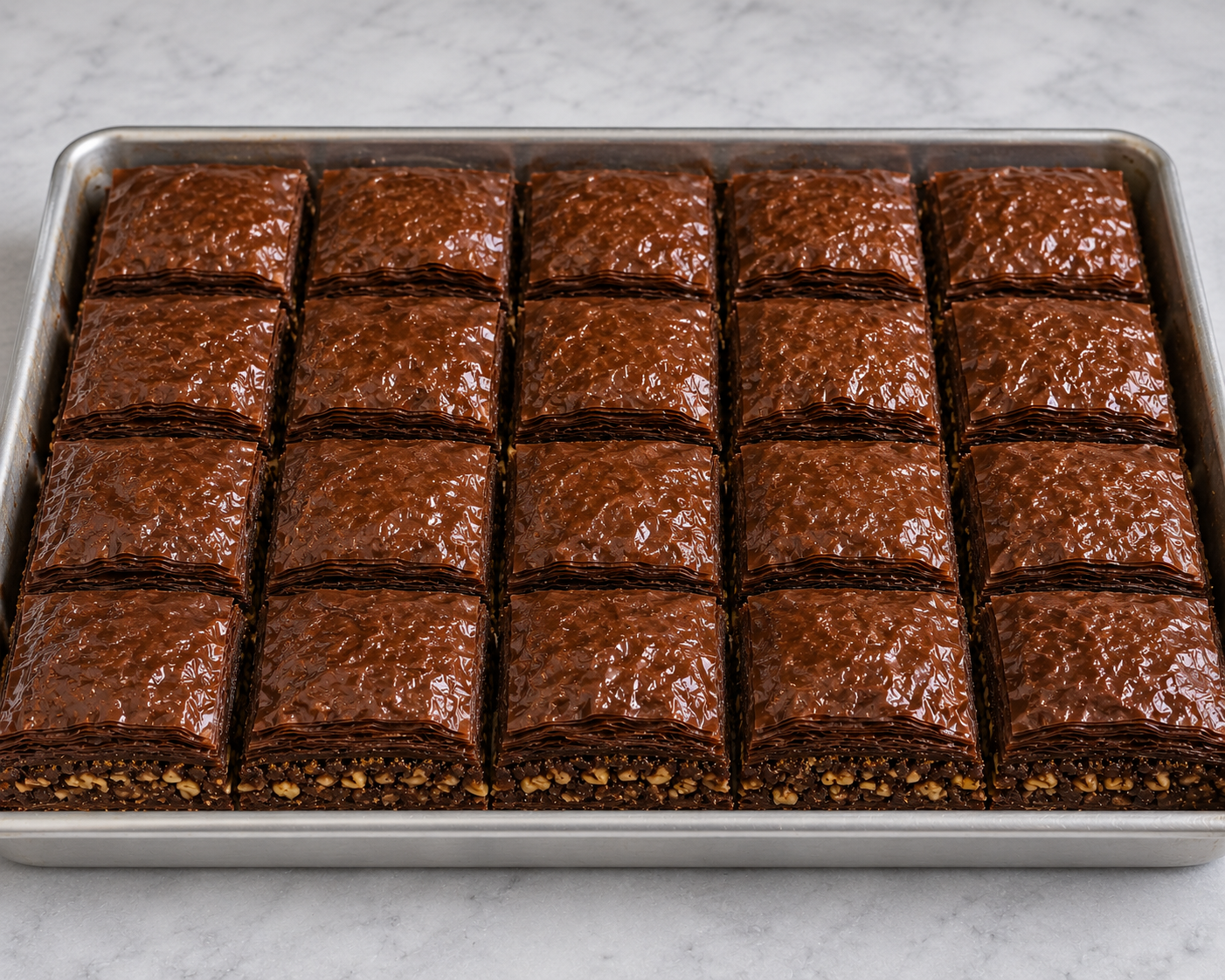 Pistachio Walnut Chocolate Baklava
