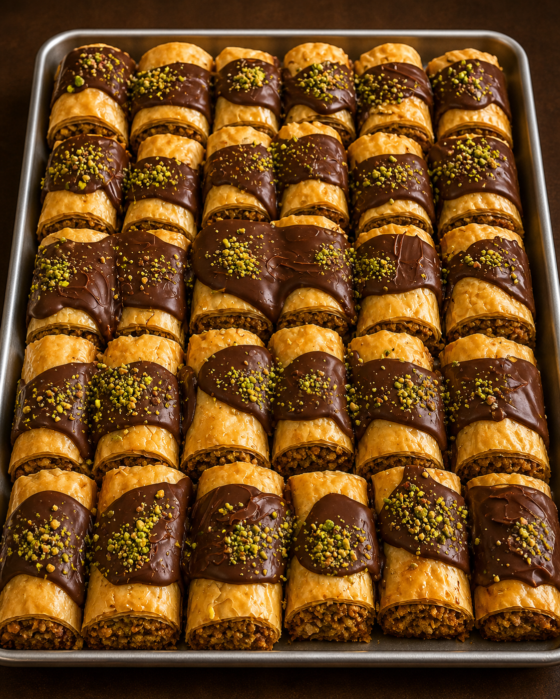 Nutella Pistachio Baklava (1 lb)